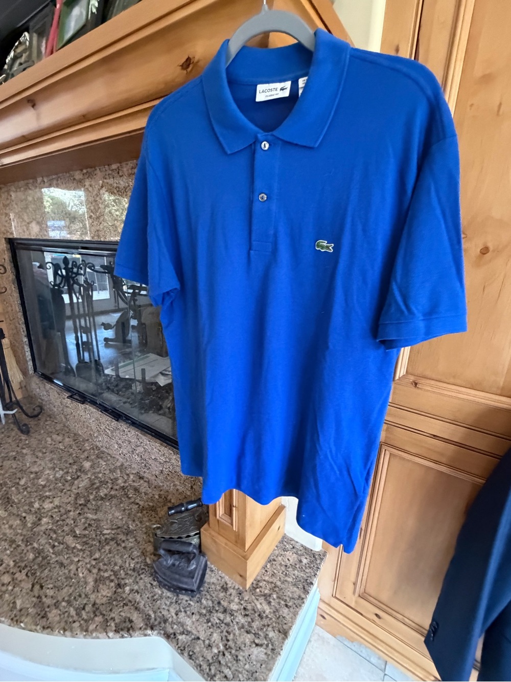 Lacoste Men’s Bright Blue Polo with Crocodile Patch